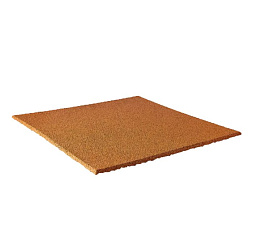 резиновая плитка 1000х1000х25 мм, однослойная, коричневая